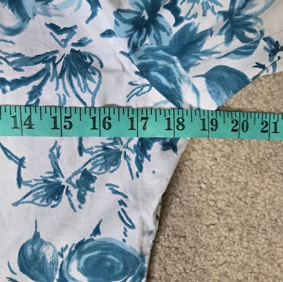 HAWKES & CURTIS London Hipster Floral White and Blue Women's Dress Shirt.Size 8 - Picture 8 of 12
